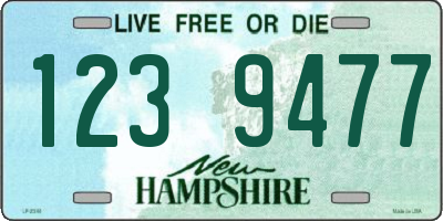 NH license plate 1239477