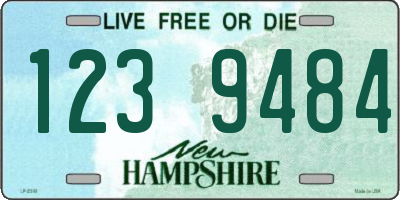 NH license plate 1239484