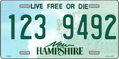NH license plate 1239492
