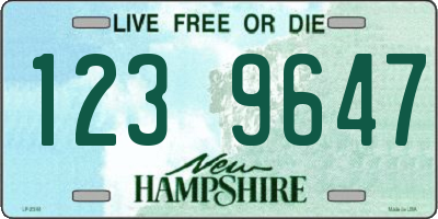 NH license plate 1239647