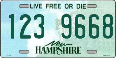 NH license plate 1239668
