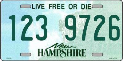 NH license plate 1239726