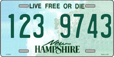 NH license plate 1239743