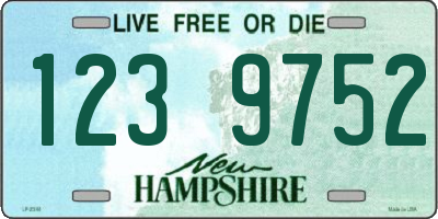 NH license plate 1239752