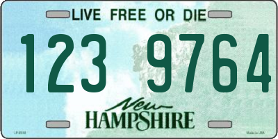 NH license plate 1239764