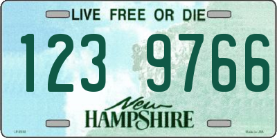 NH license plate 1239766