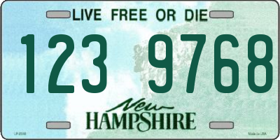 NH license plate 1239768