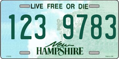 NH license plate 1239783
