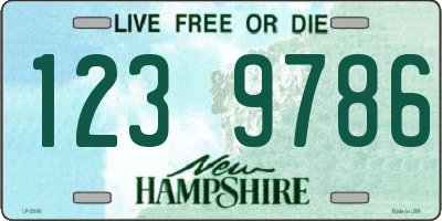 NH license plate 1239786