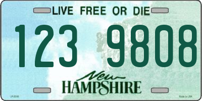 NH license plate 1239808