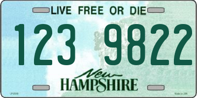 NH license plate 1239822