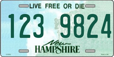 NH license plate 1239824