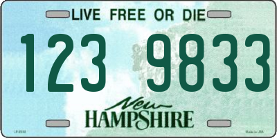 NH license plate 1239833