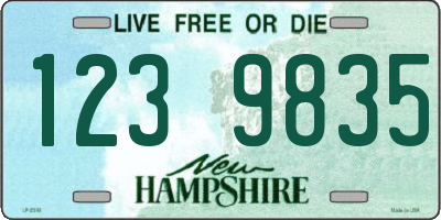 NH license plate 1239835