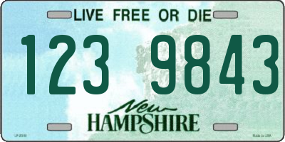 NH license plate 1239843