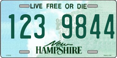 NH license plate 1239844
