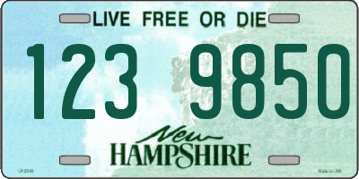 NH license plate 1239850