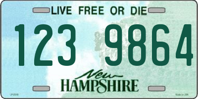 NH license plate 1239864