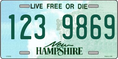 NH license plate 1239869