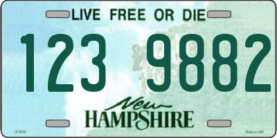 NH license plate 1239882