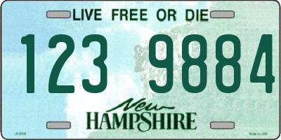 NH license plate 1239884