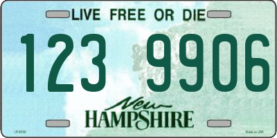 NH license plate 1239906