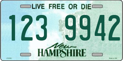 NH license plate 1239942