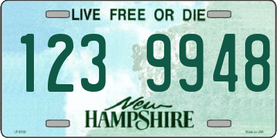 NH license plate 1239948