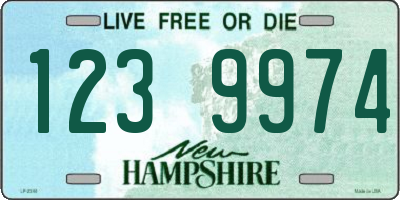 NH license plate 1239974
