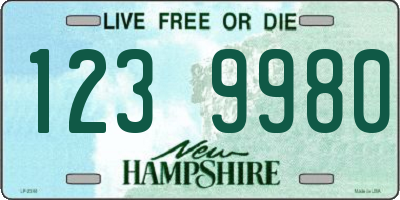 NH license plate 1239980