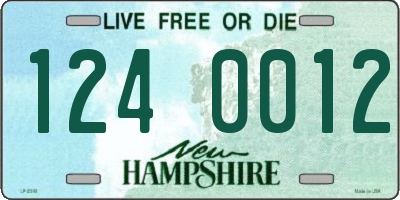 NH license plate 1240012
