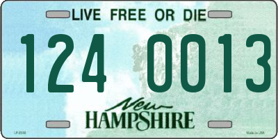 NH license plate 1240013