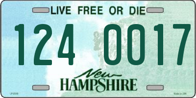 NH license plate 1240017