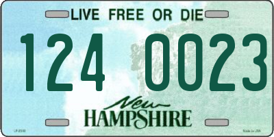 NH license plate 1240023