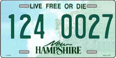 NH license plate 1240027