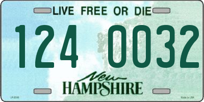 NH license plate 1240032