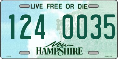 NH license plate 1240035