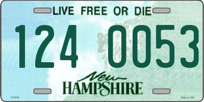 NH license plate 1240053