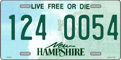NH license plate 1240054