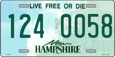 NH license plate 1240058