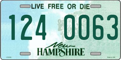 NH license plate 1240063