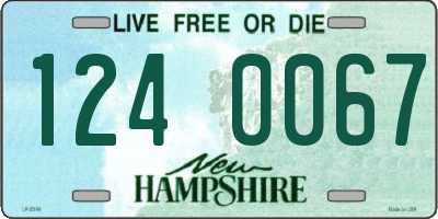 NH license plate 1240067