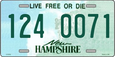 NH license plate 1240071