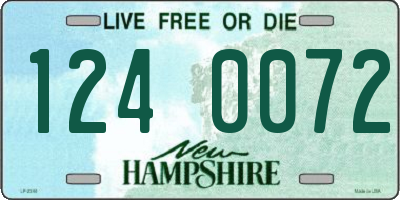 NH license plate 1240072