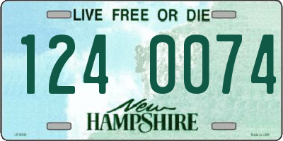 NH license plate 1240074