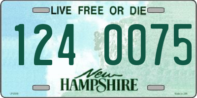 NH license plate 1240075