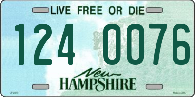 NH license plate 1240076