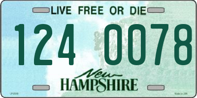 NH license plate 1240078