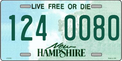 NH license plate 1240080