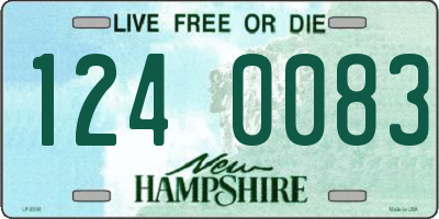 NH license plate 1240083